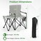 Foldable Camping Chair Oversized with Side Table Mesh Storage Pockets